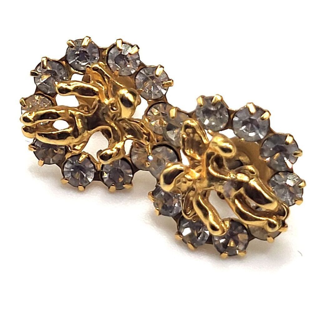 Vintage Avon Post Stud Cherub Earrings .5in
